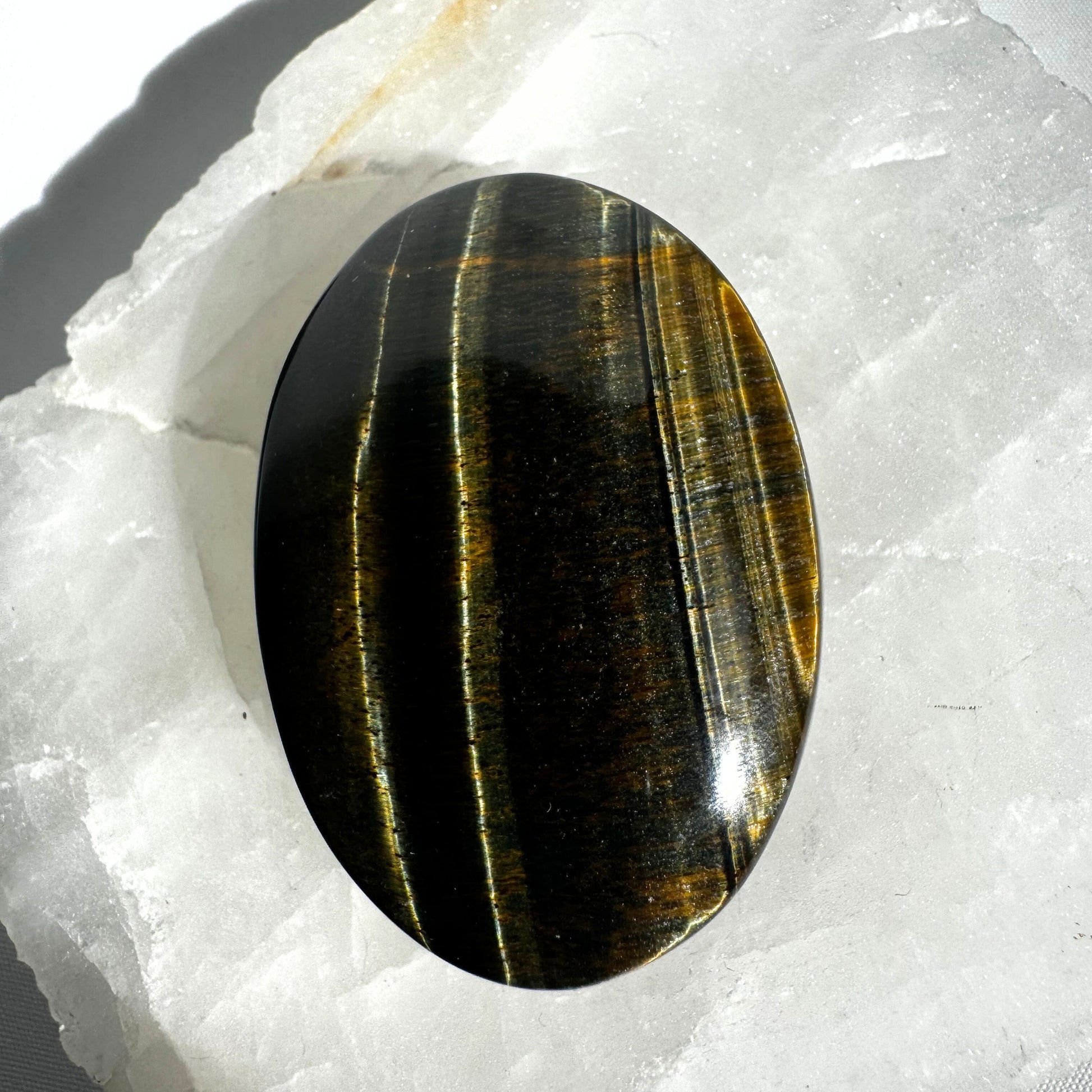 Blue Tigers Eye Palmstone #1 | Bespoke Crystals NZ
