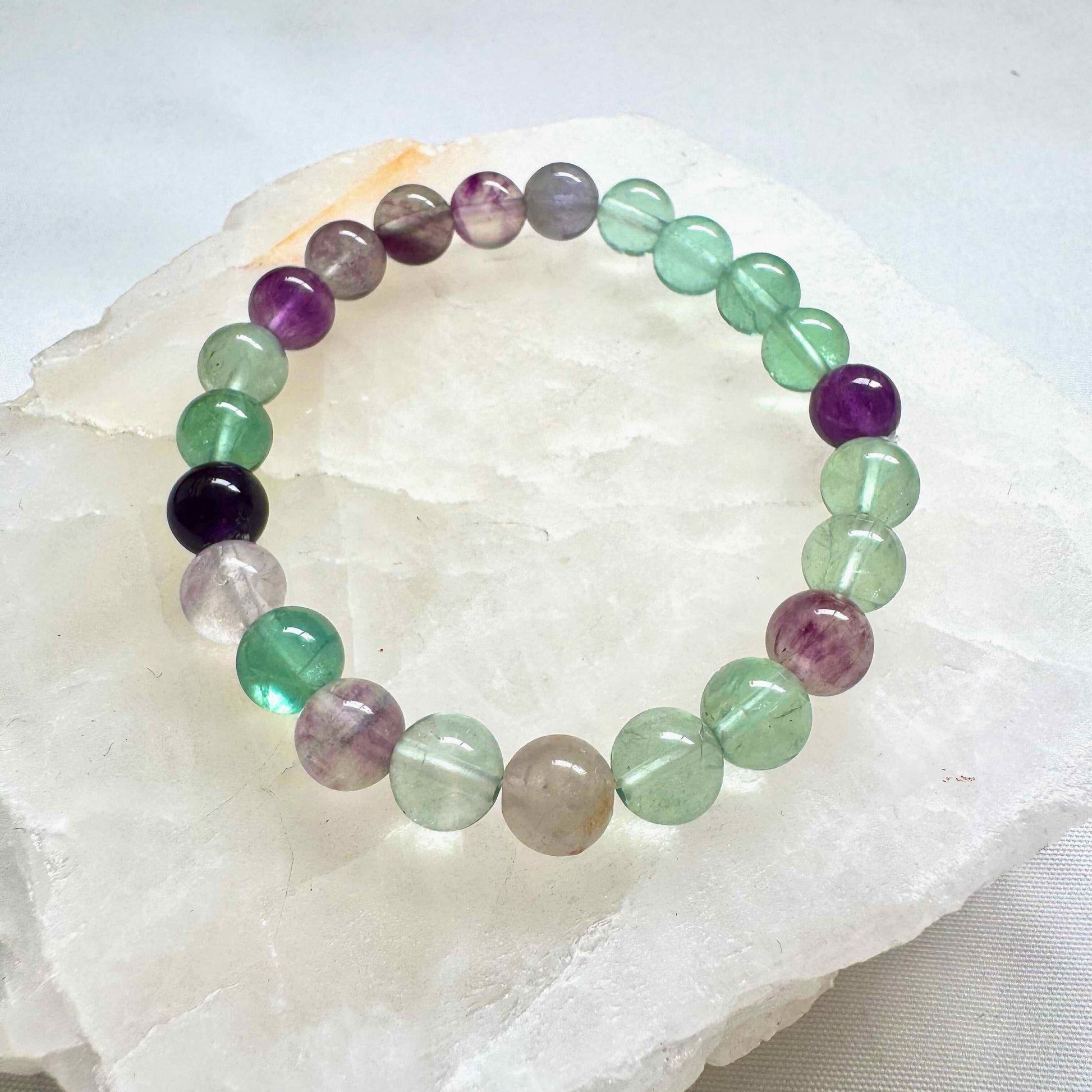 Rainbow Fluorite Bracelet 8mm | Bespoke Crystals