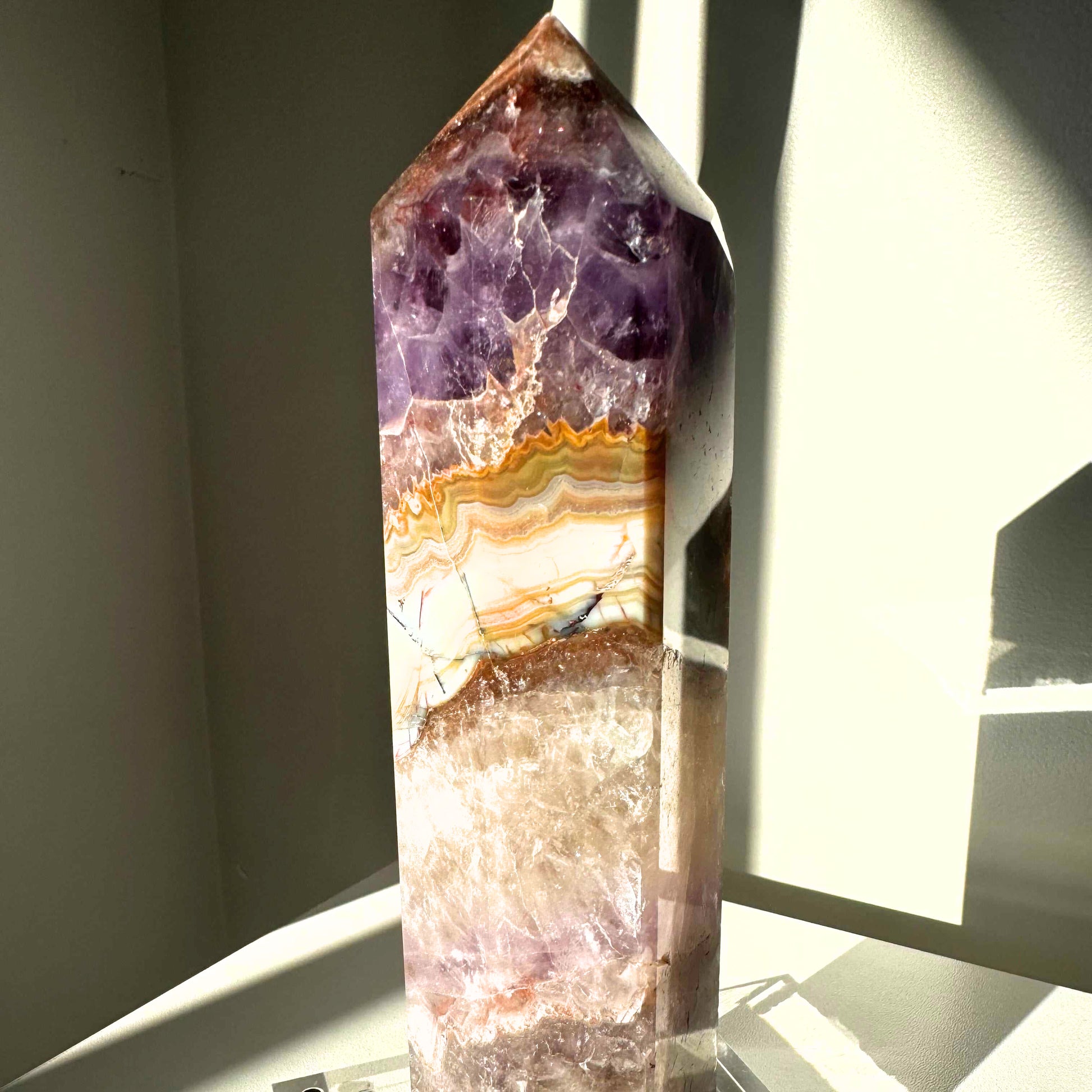 Amethyst/Crazy Lace Agate Crystal Tower #2 | Bespoke Crystals