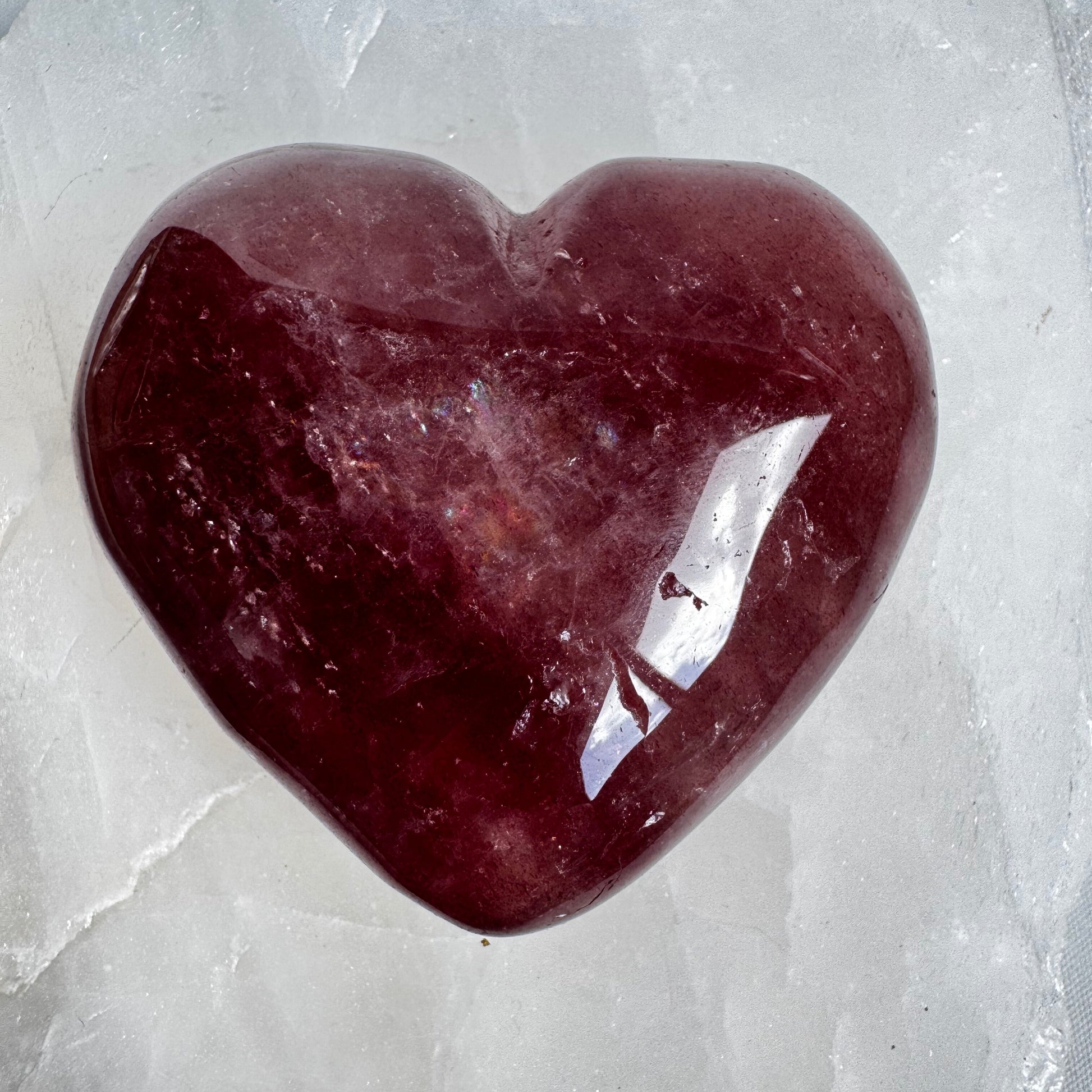 Heart-shaped Strawberry Quartz Crystal | Bespoke Crystals NZ