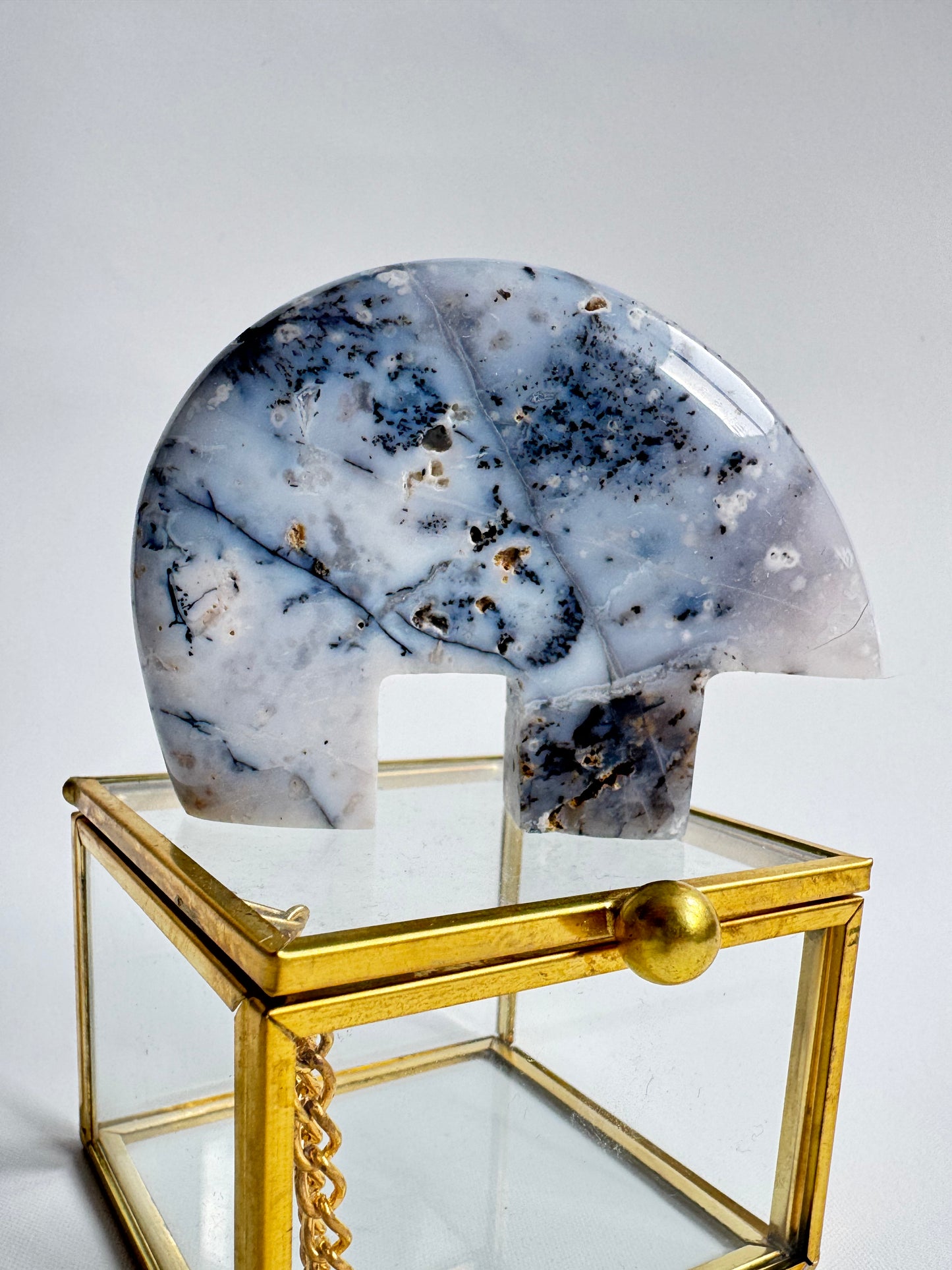 Dendritic Opal Crystal Polar Bears | Bespoke Crystals