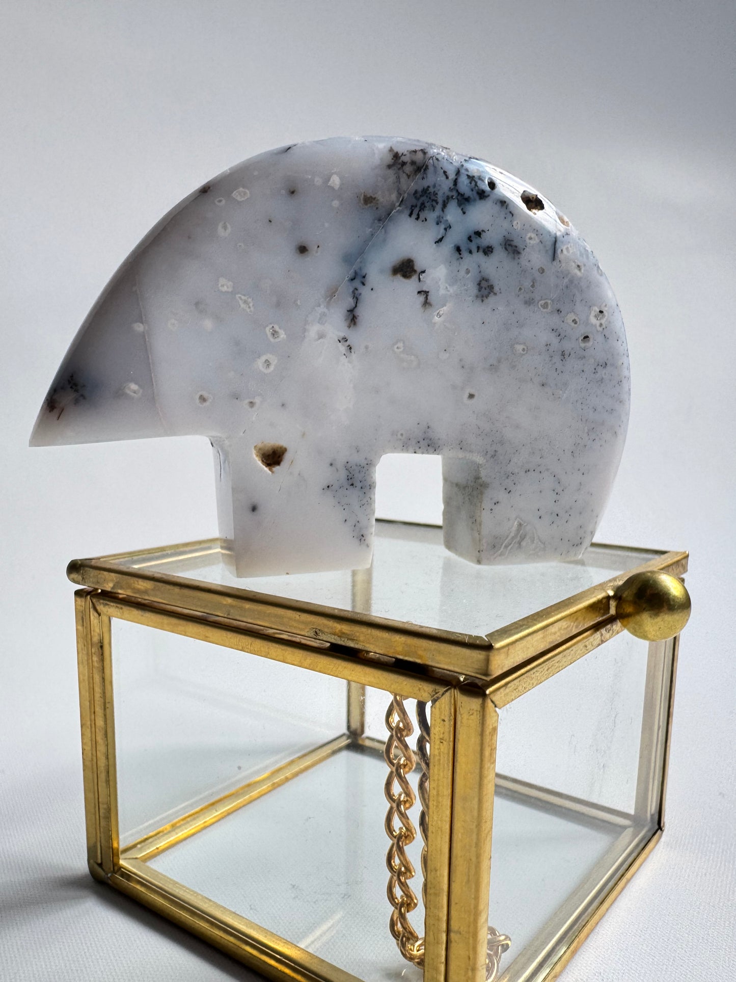 Dendritic Opal Crystal Polar Bears | Bespoke Crystals