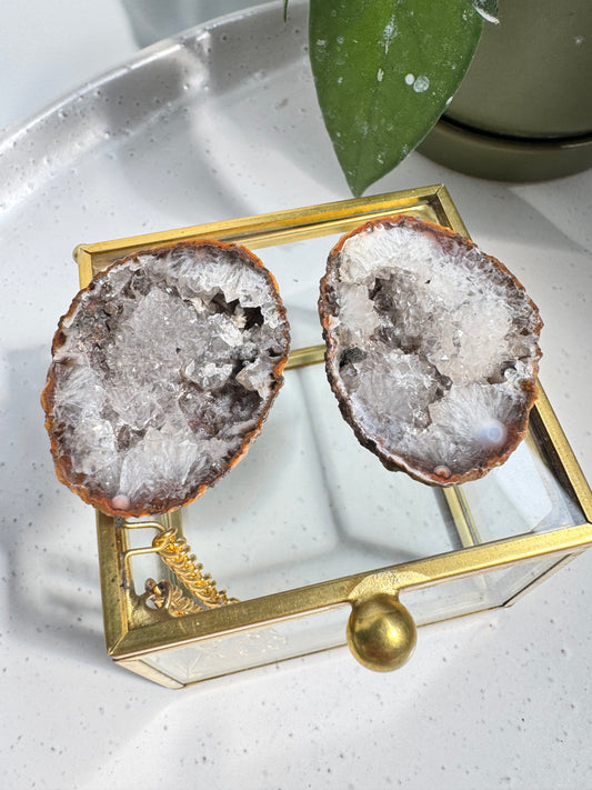 Rare Zhanguo Agate Crystal Mini Geode #2