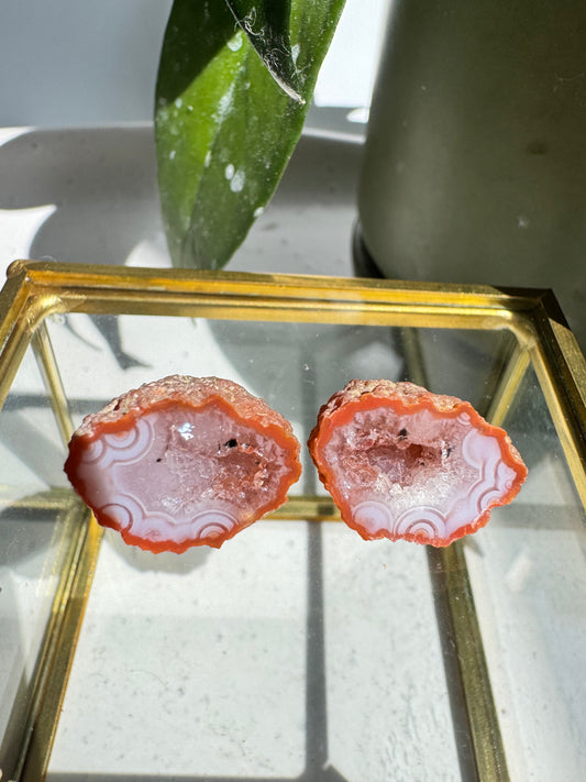 Rare Zhanguo Agate Crystal Mini Geode #5