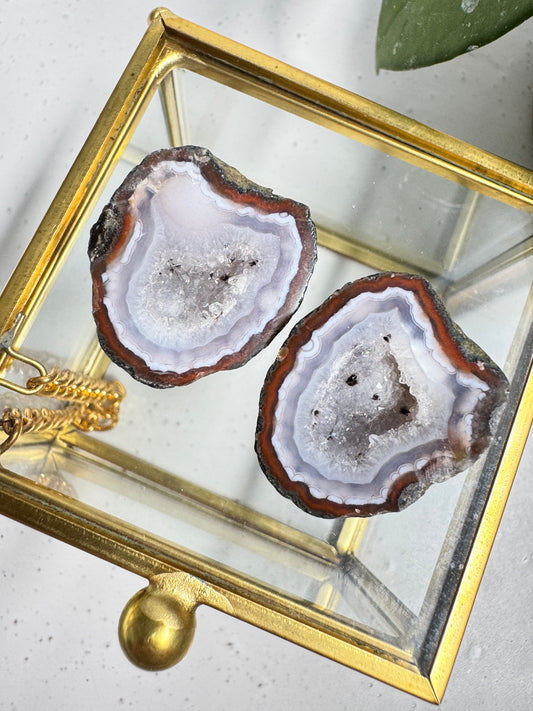 Rare Zhanguo Agate Crystal Mini Geode #3