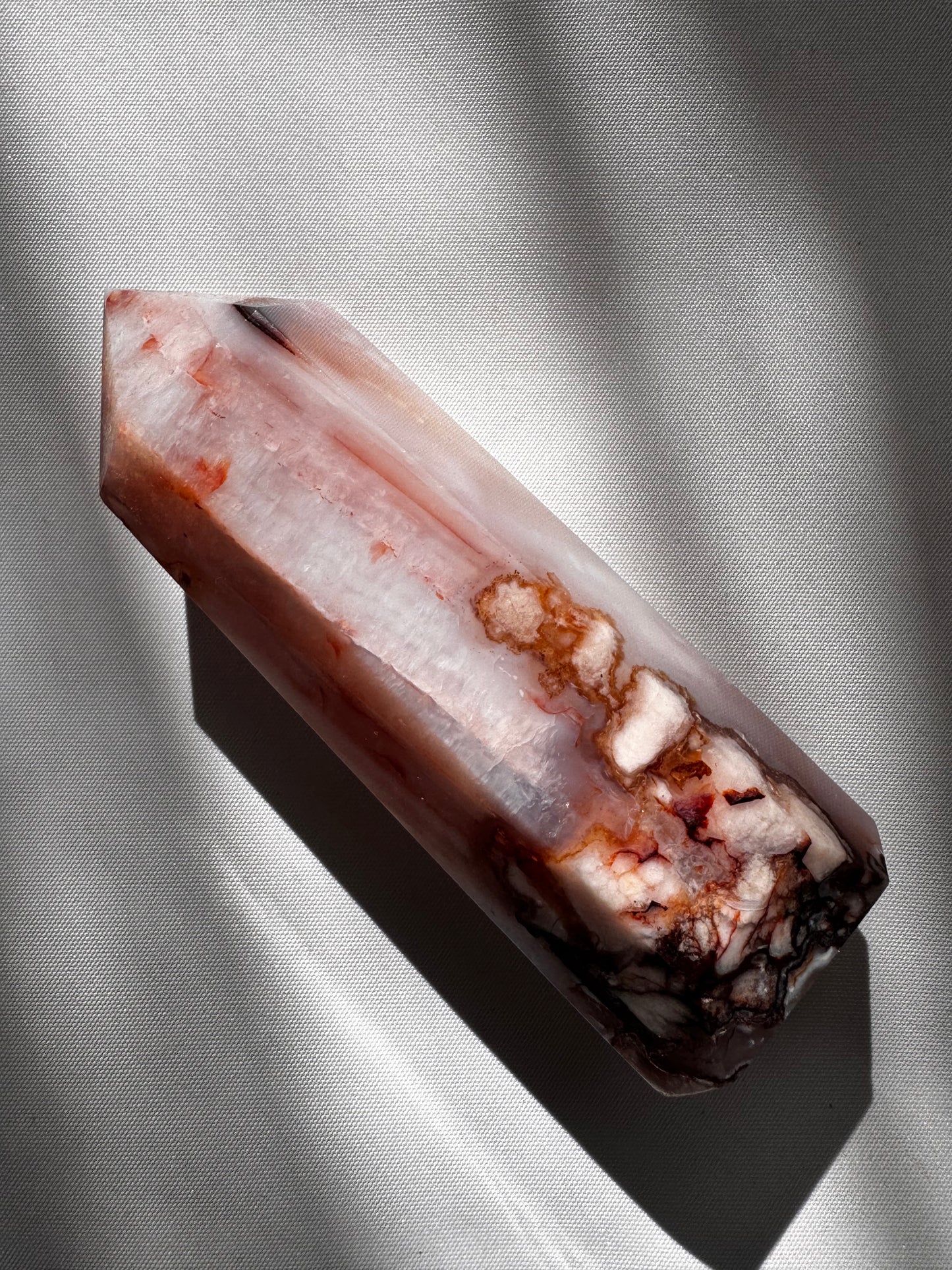 Pink Flower Agate Point