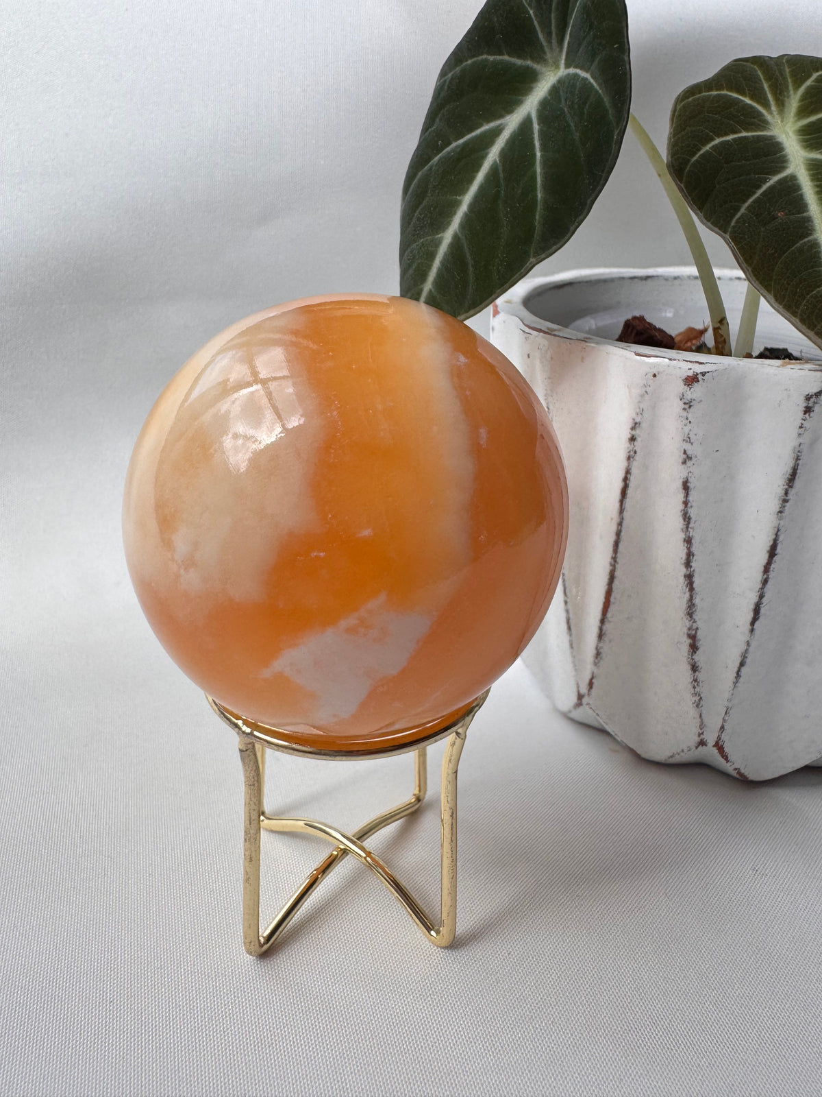 Orange Calcite Sphere