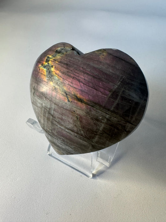 Labradorite Puffy Heart #6