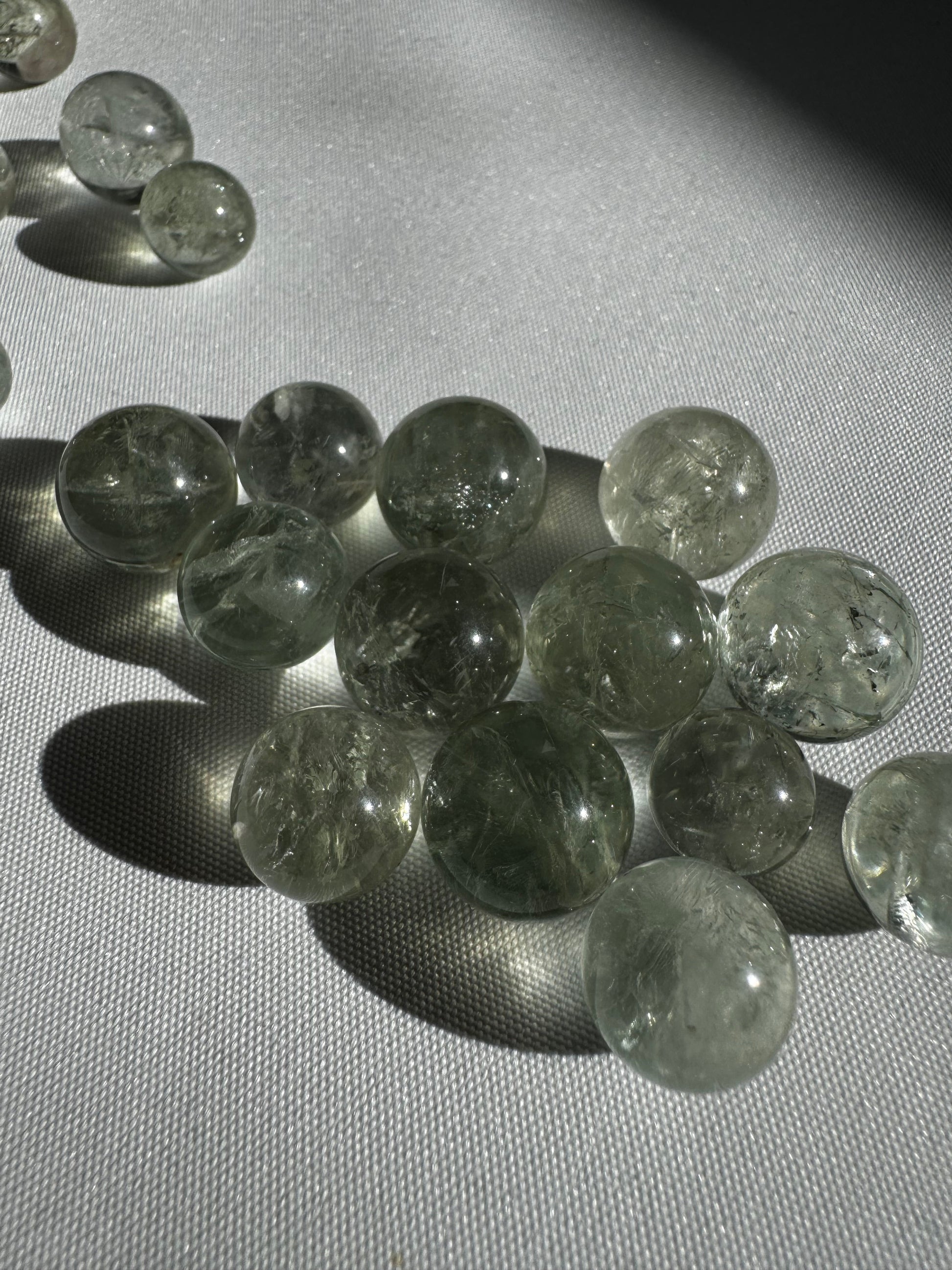 Prasiolite Crystal Mini Spheres