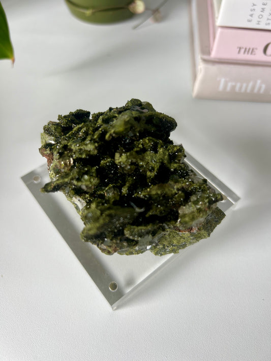 Forest Epidote with Quartz