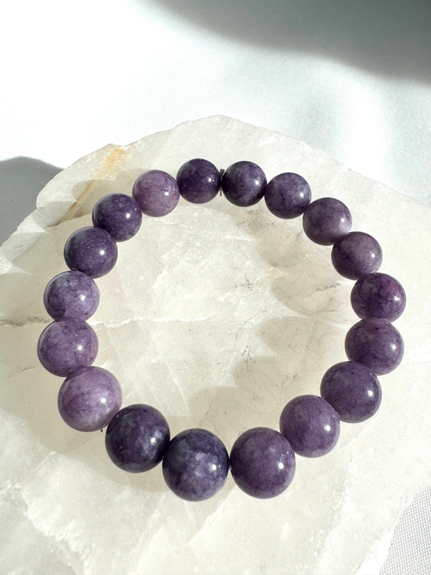 Lavender Jade Crystal Bracelets