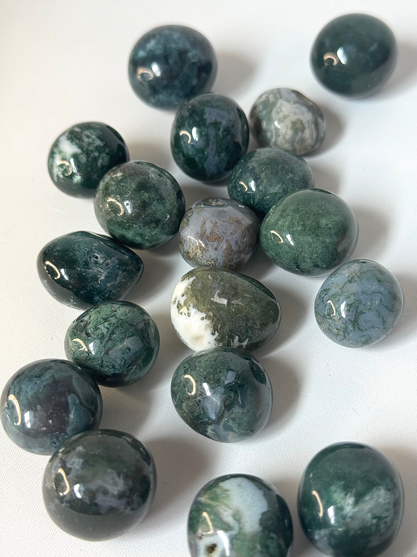 Moss Agate Tumble Stones