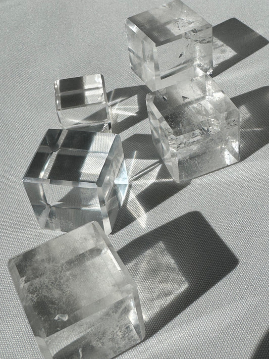 Polished Lemurian Cube (Hexahedron)