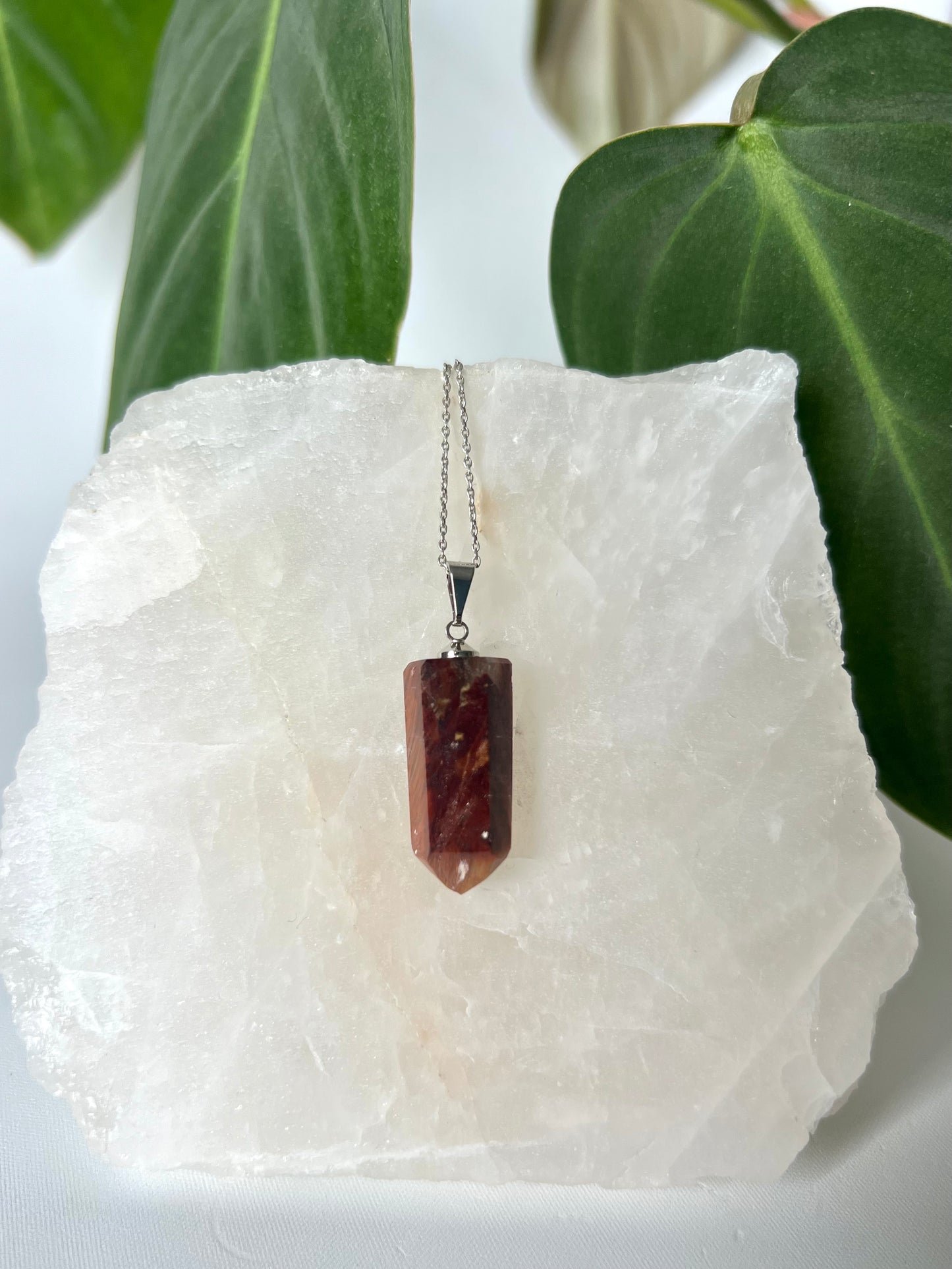 Red Amphibole Quartz Pendant