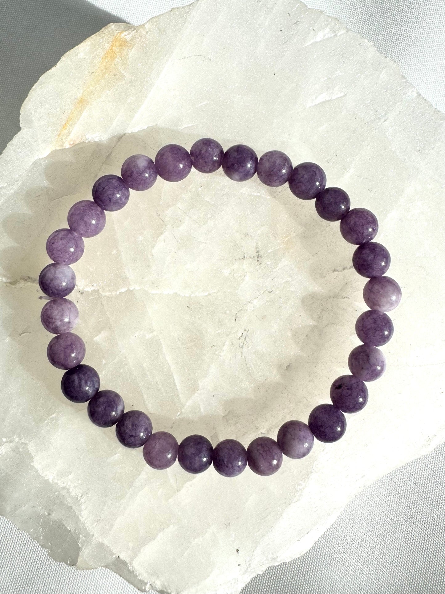 Lavender Jade Crystal Bracelets