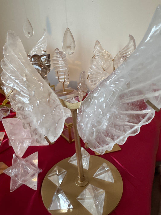 Quartz Angel Wings Large