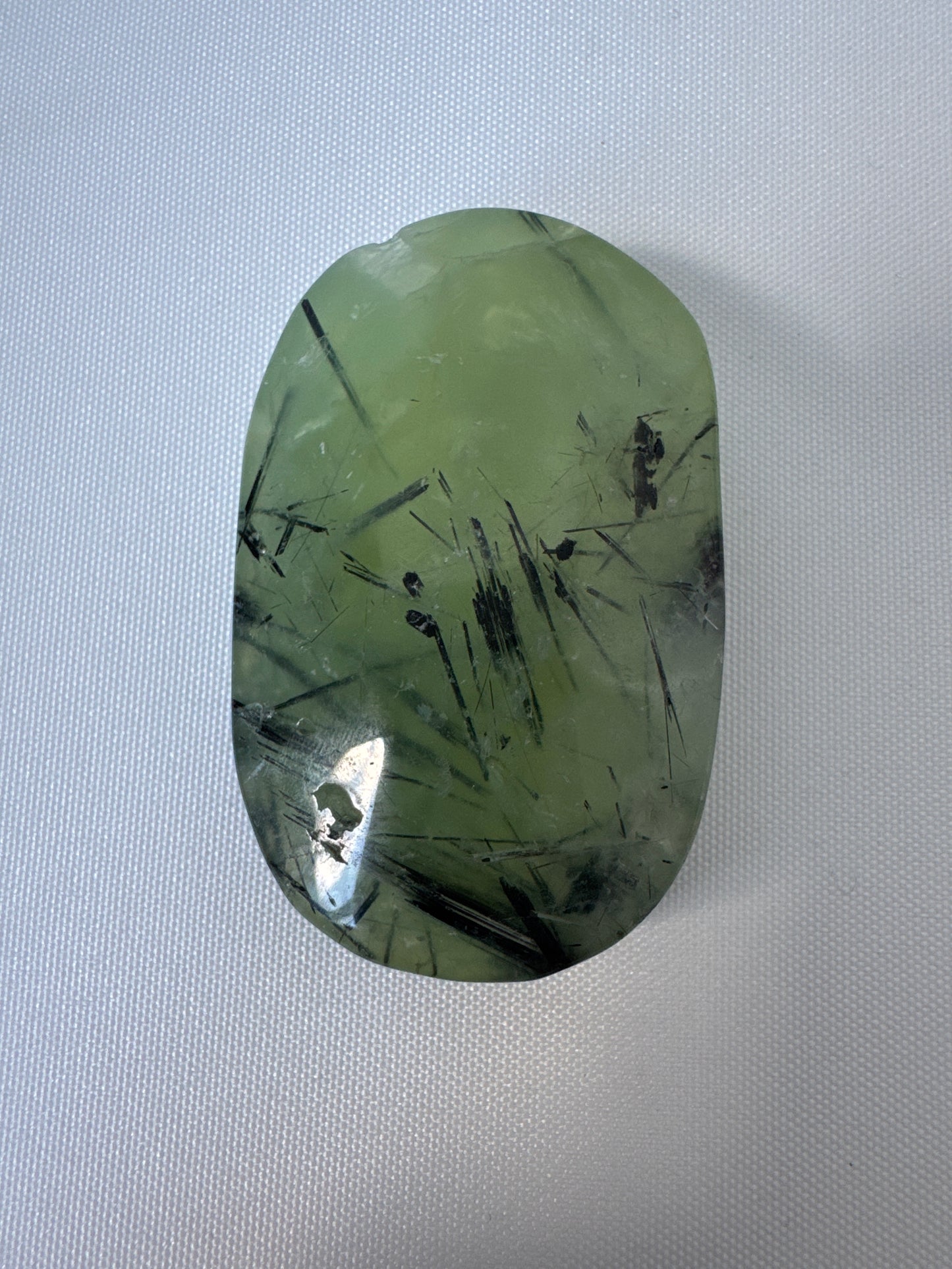 Prehnite Crystal Palm Stone