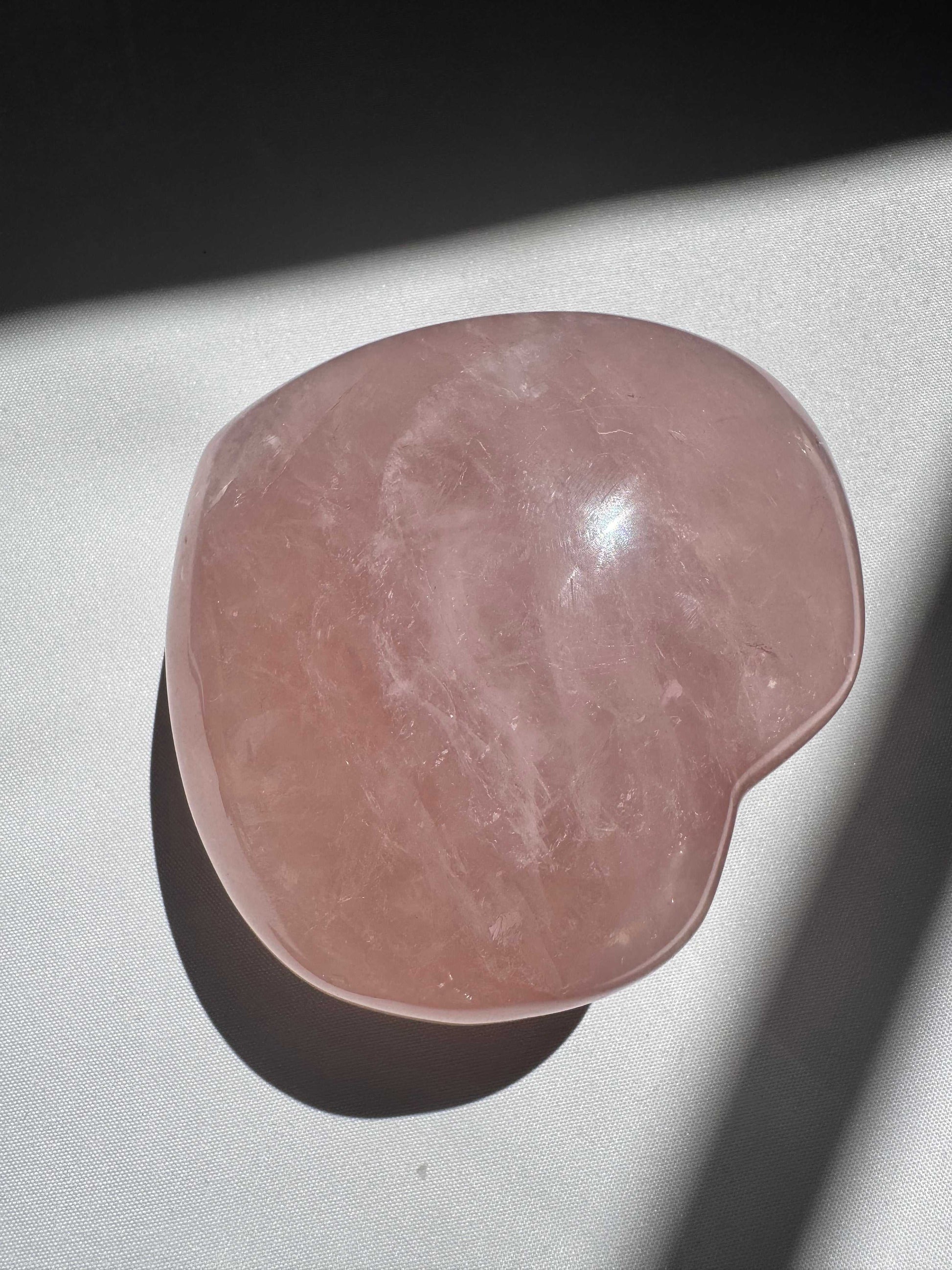 Polished Large Rose Quartz Crystal Heart | Bespoke Crystals NZ