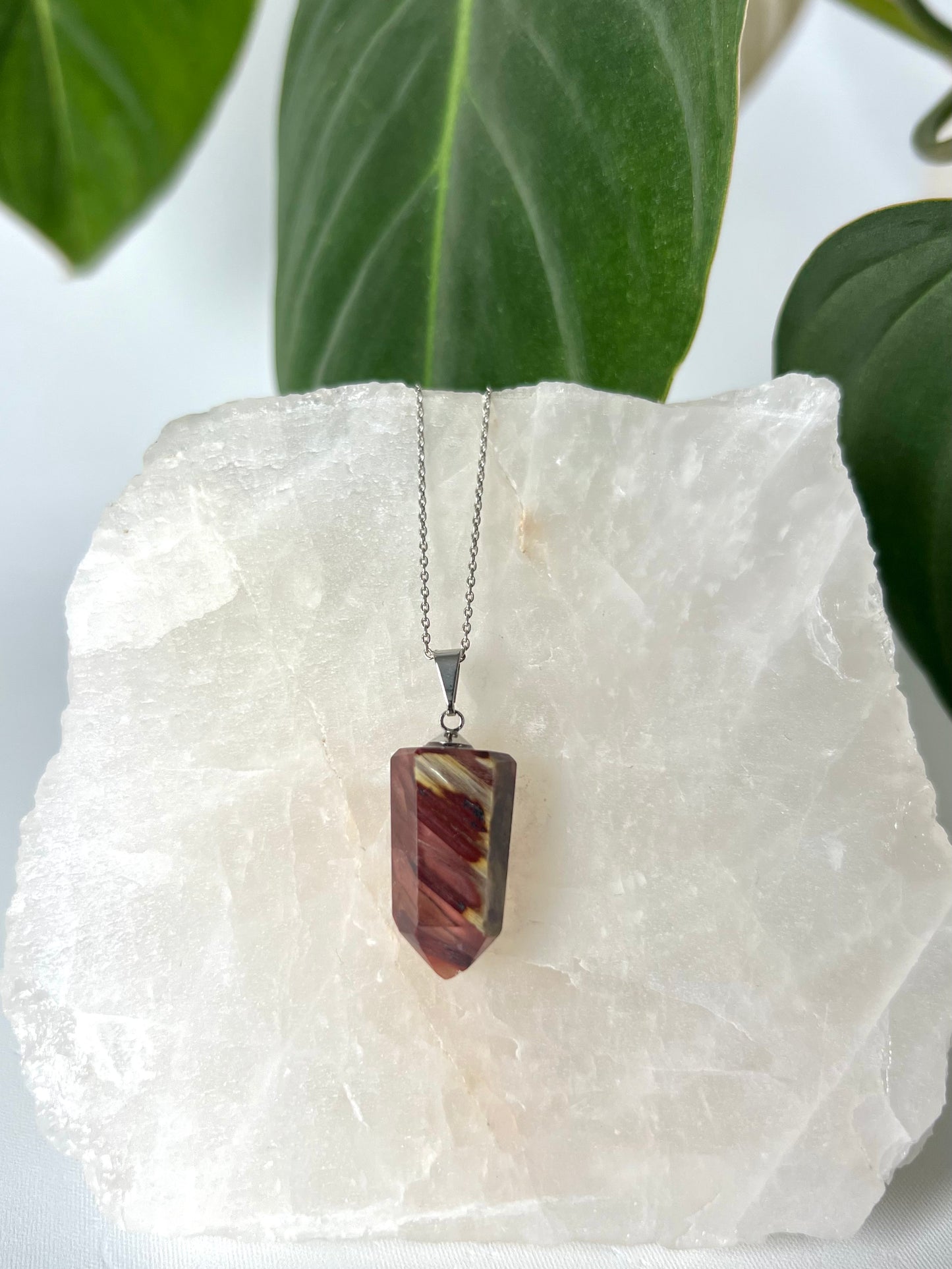 Red Amphibole Quartz Pendant