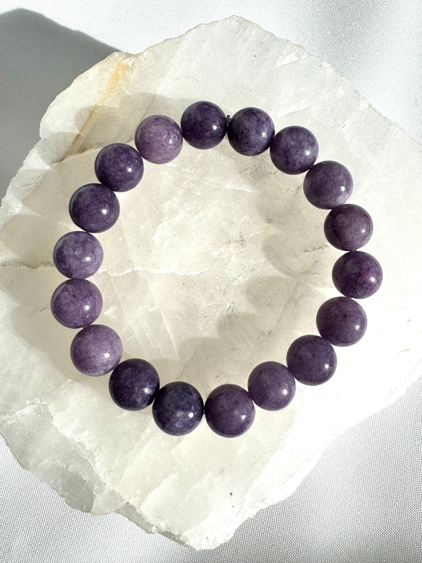 Lavender Jade Crystal Bracelets
