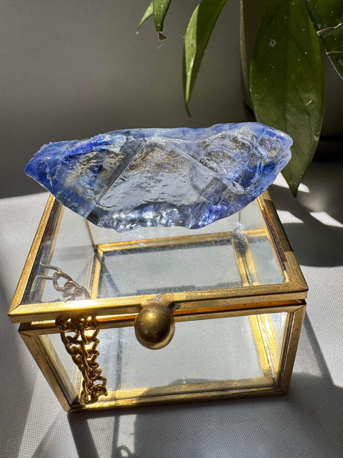 Rare Blue Halite Crystal Specimen