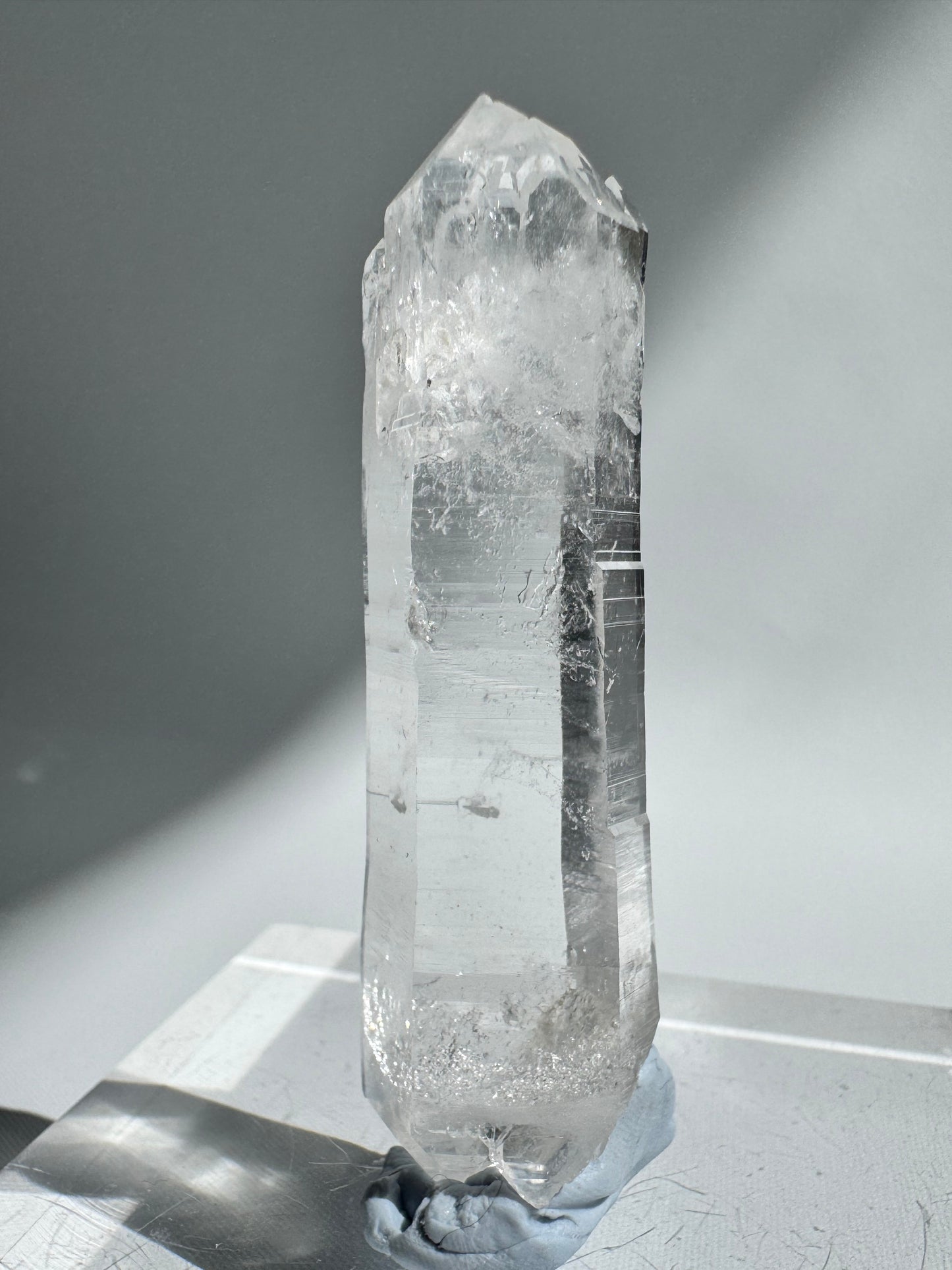 Silver Light Crystal Lemurian Seed Point DT