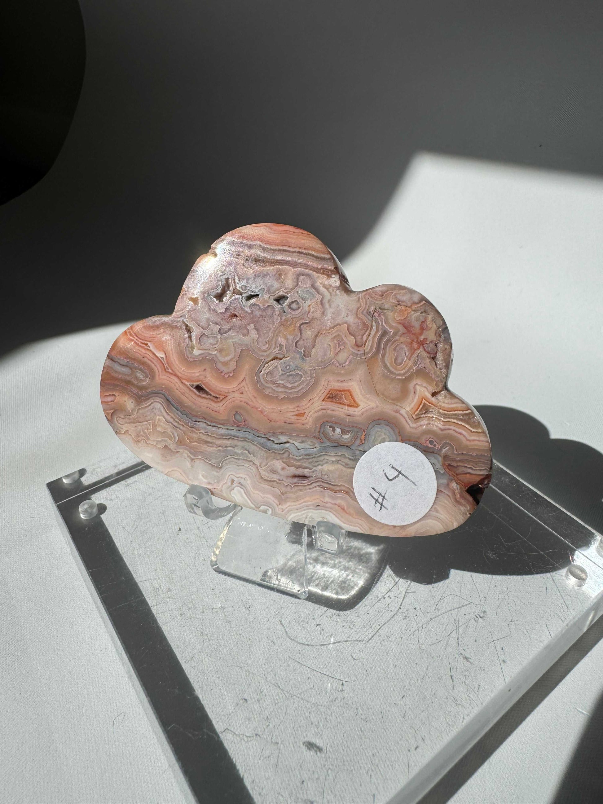 Pink Lace Agate Crystal Cloud #4 
