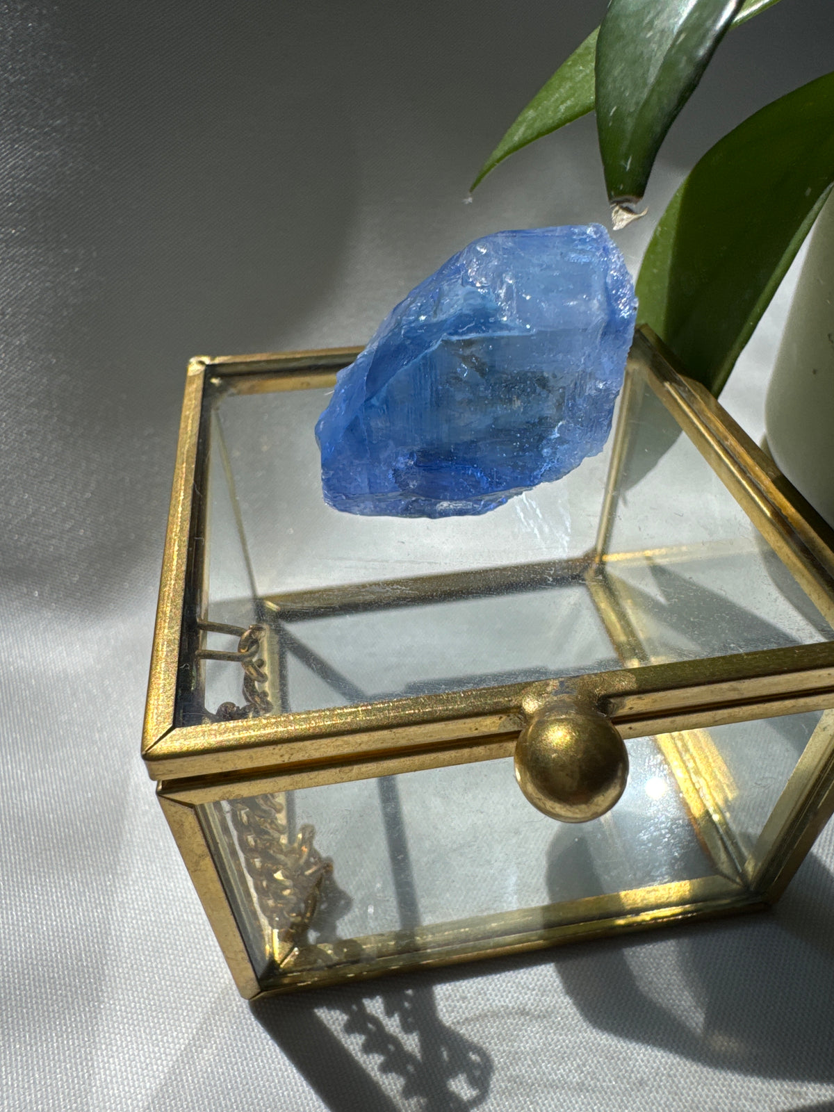 Rare Blue Halite Crystal Specimen