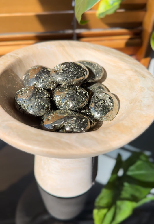 Pyrite Palm Stones