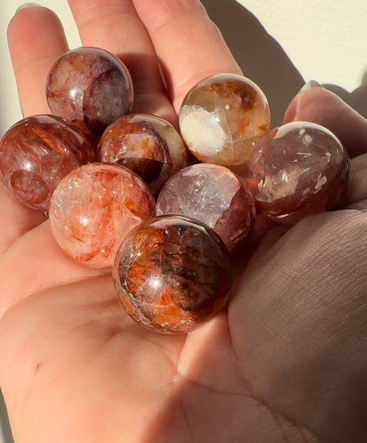 Mini Fire Quartz Spheres