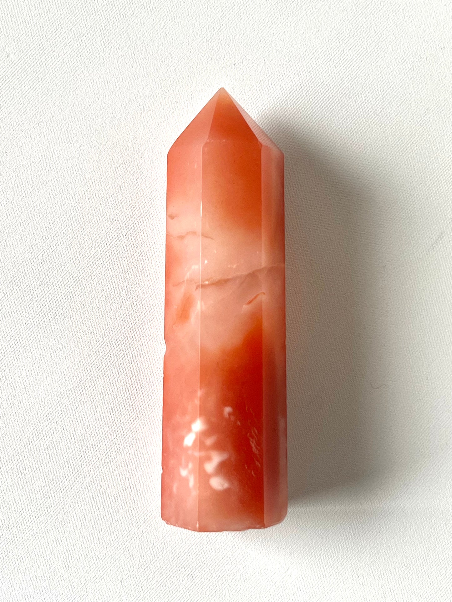 Flower Agate with Carnelian Point