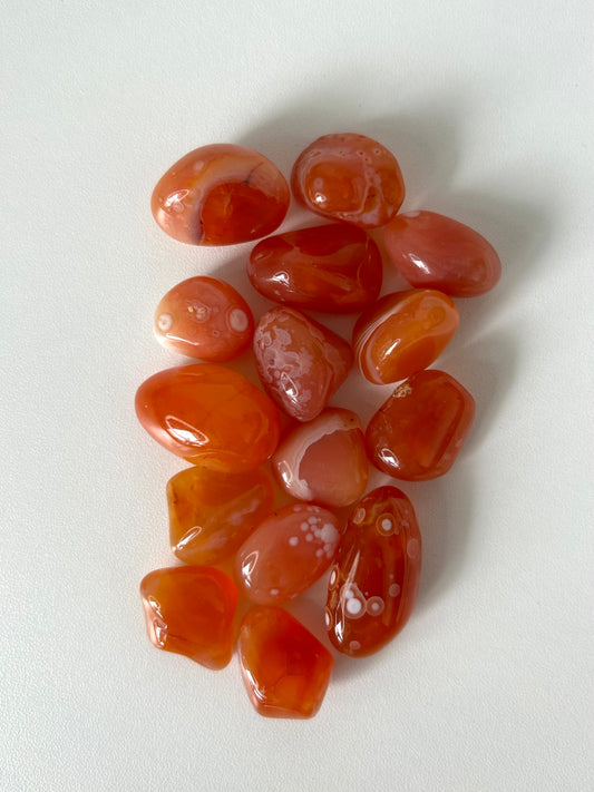 Carnelian Banded Eye Tumble Stone