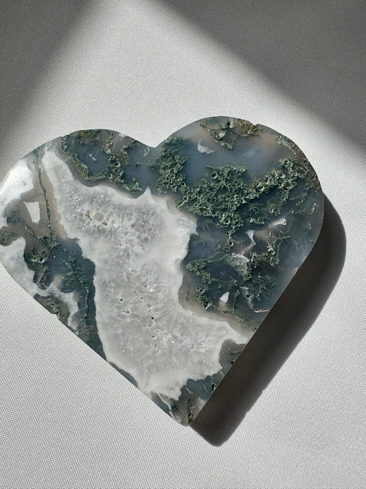 Moss Agate Heart #5