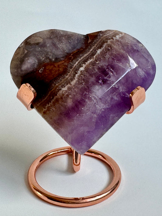 Amethyst Crazy Lace Agate Heart #2