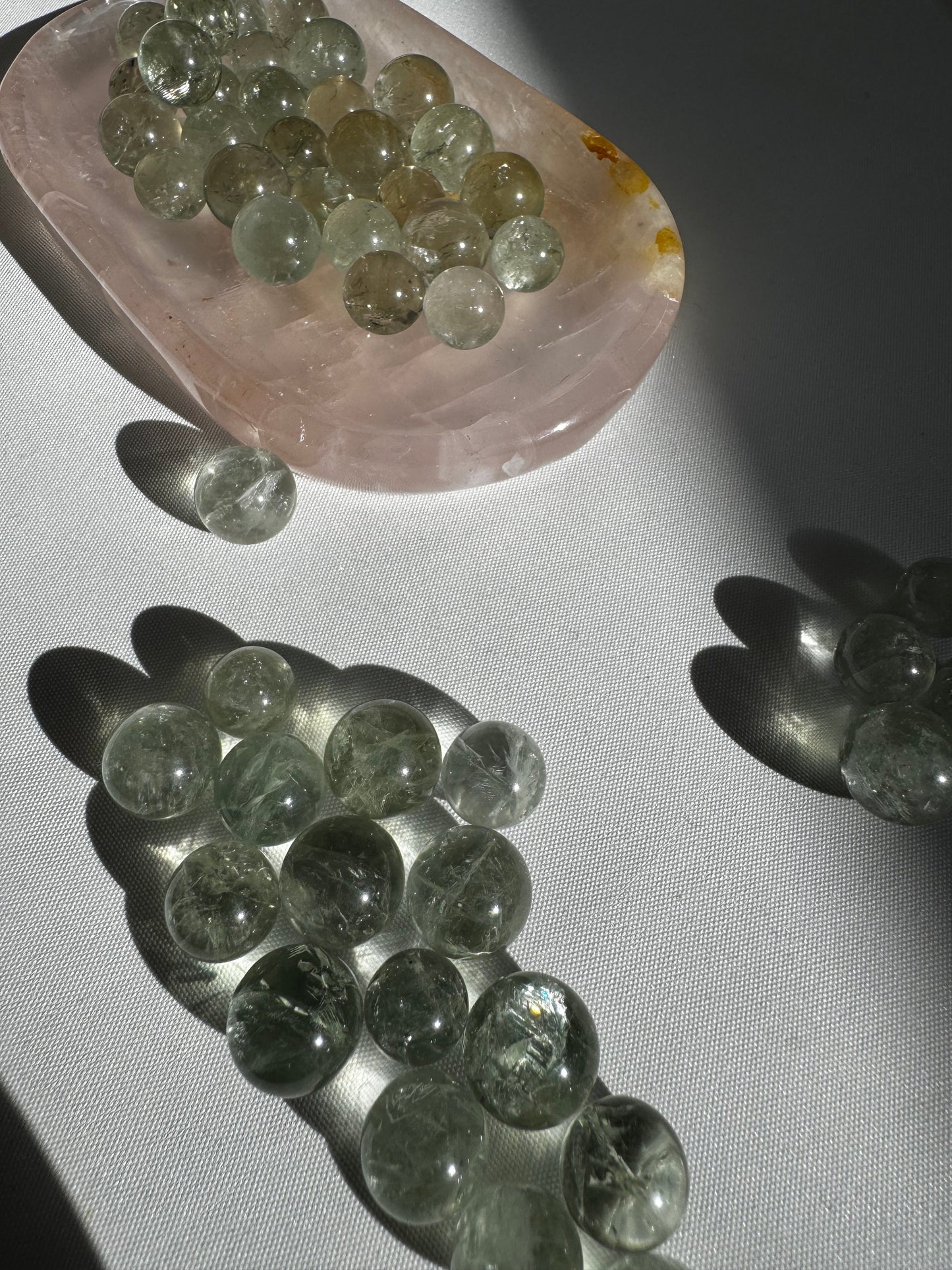 Prasiolite Crystal Mini Spheres