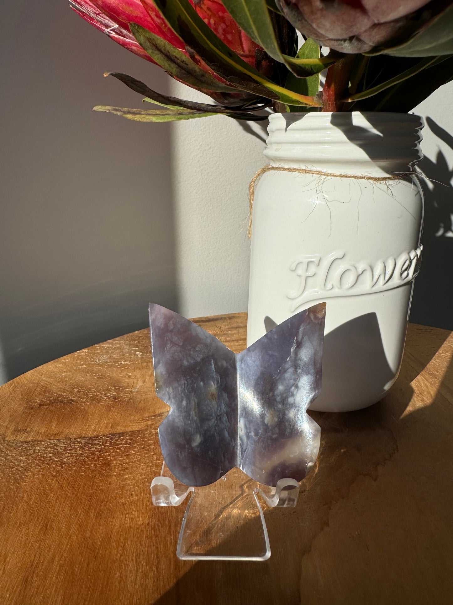 Purple Chalcedony 3D Butterfly