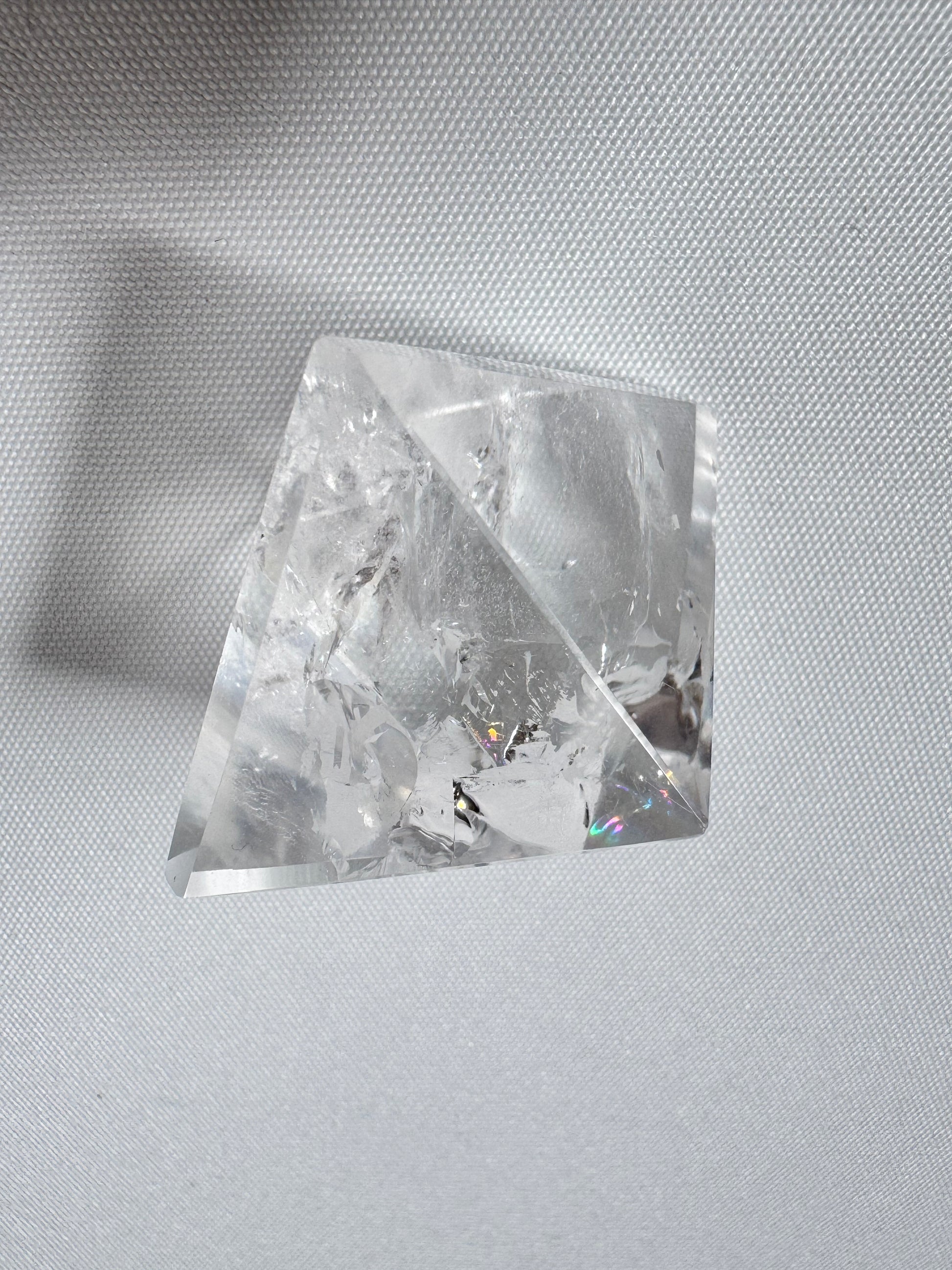 Single Lemurian Quartz Octahedron with internal inclusions, perfect for manifestation and multidimensional energy work.