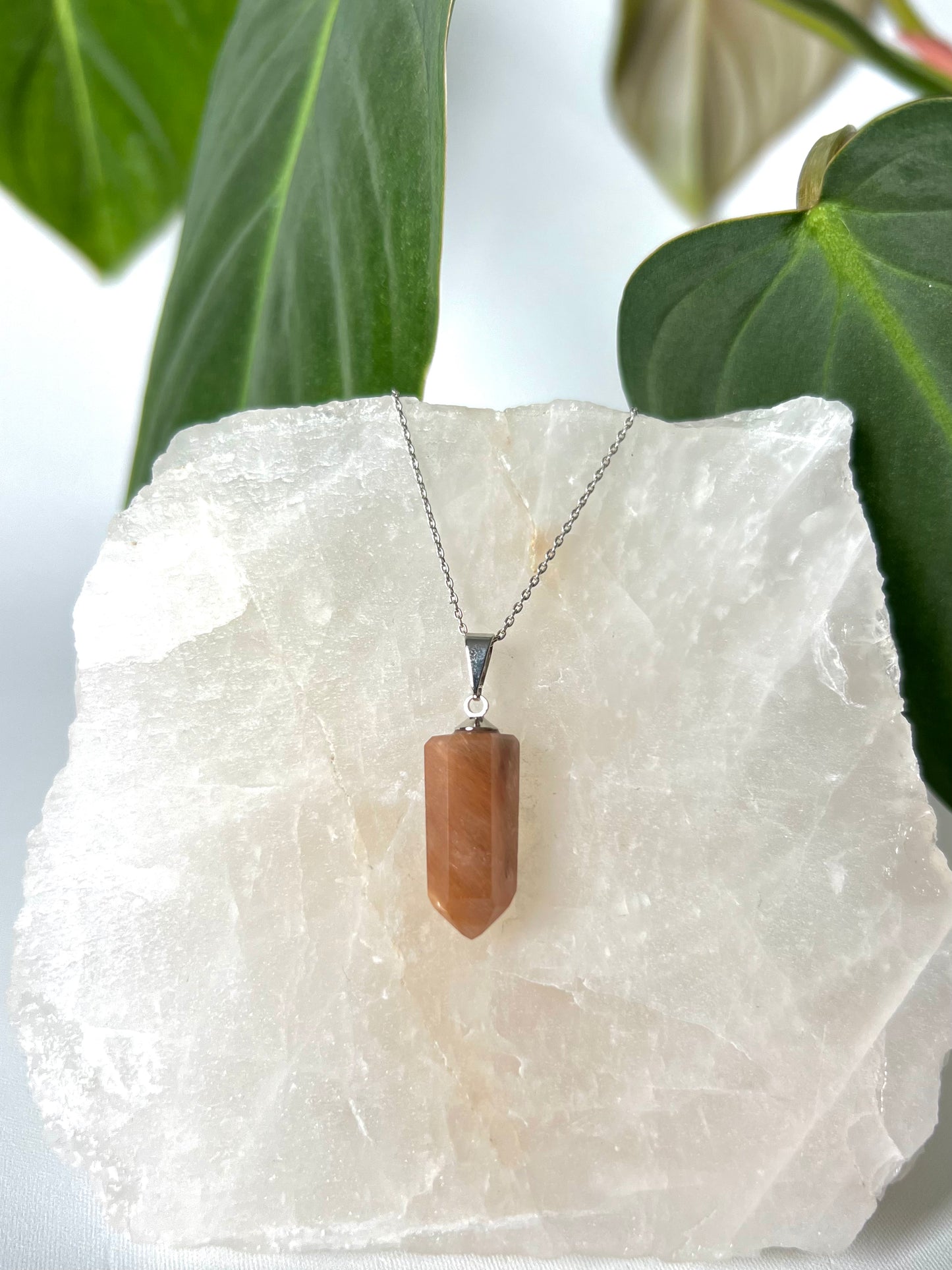 Red Amphibole Quartz Pendant