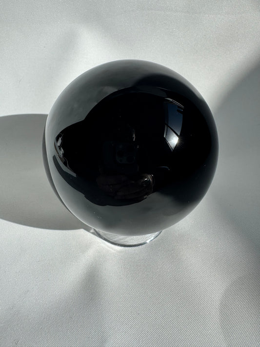 Black Obsidian Crystal Sphere