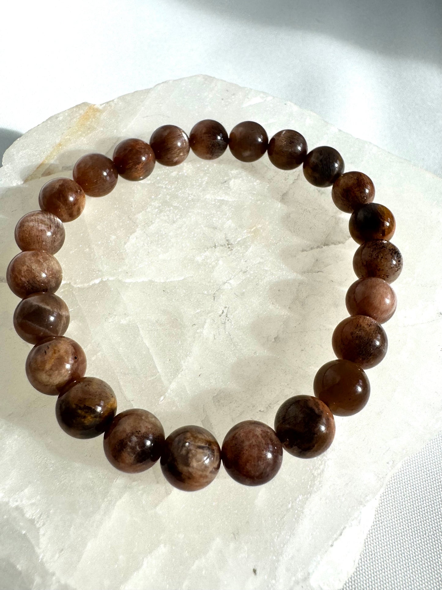Peach Moonstone Bracelet | Divine Feminine