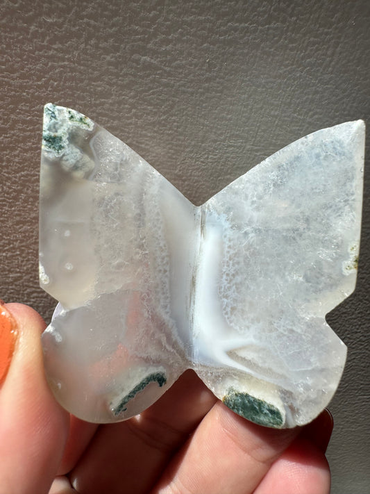 Moss Agate Butterflies