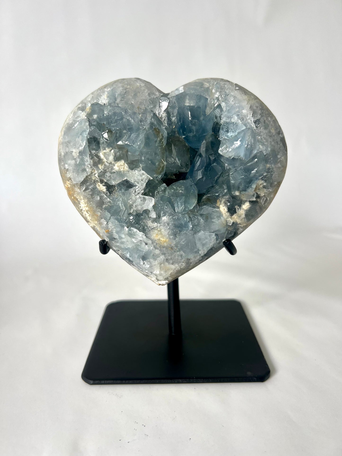 Celestite Heart on Stand