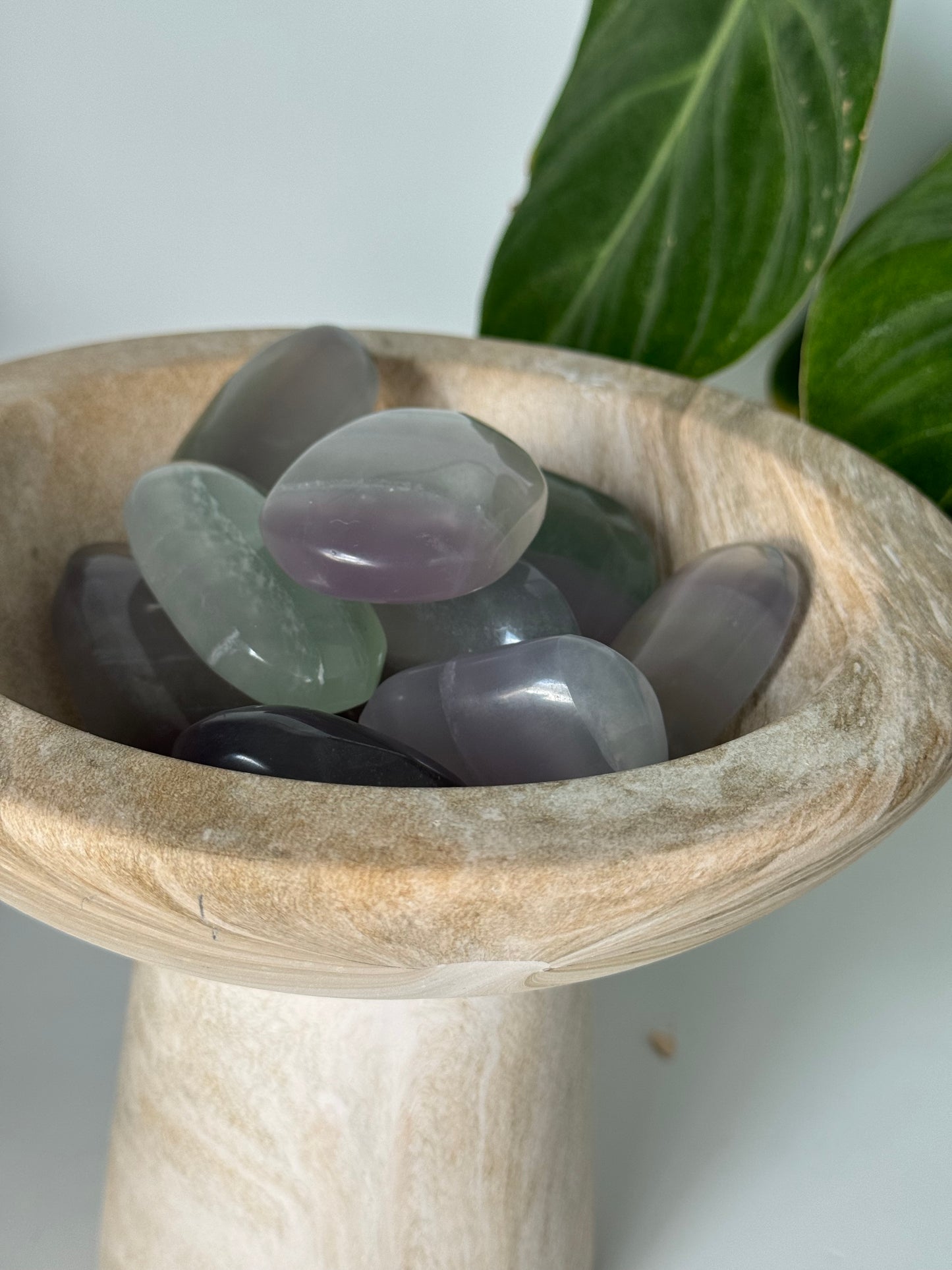 Lavender Fluorite Palm Stones