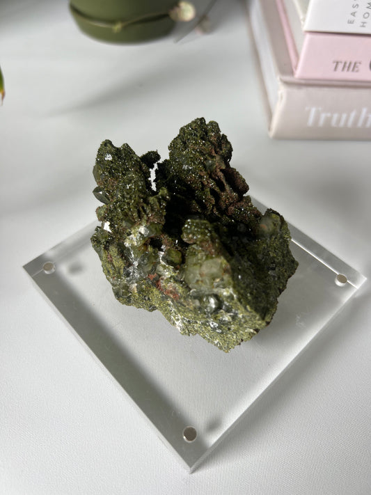 Forest Epidote with Quartz