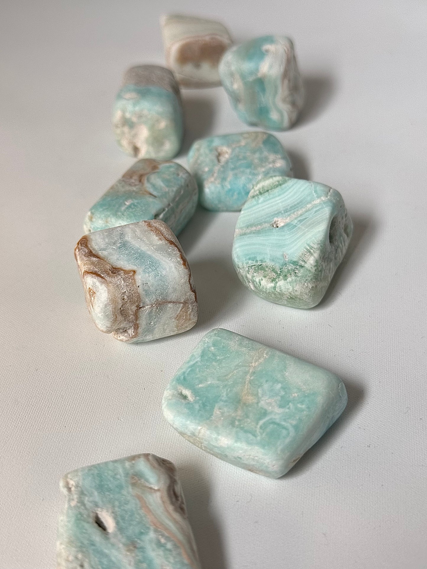 Blue Aragonite Tumble Stone Large