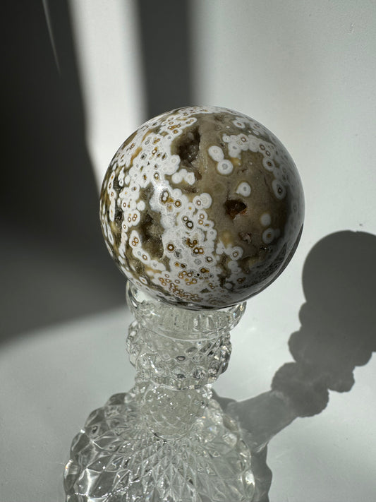 Orbicular Ocean Jasper Sphere #3