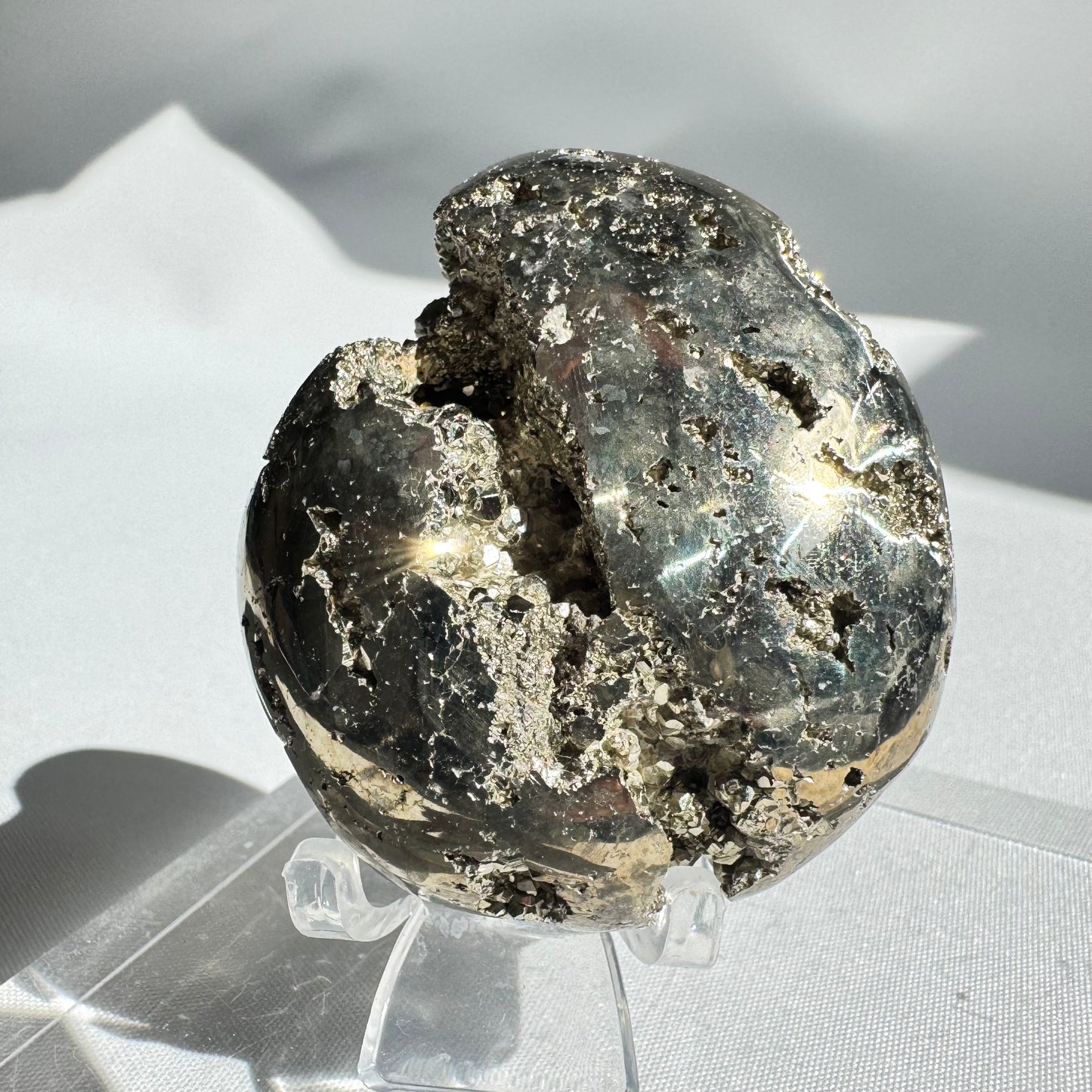 Pyrite Crystal Palm Stones