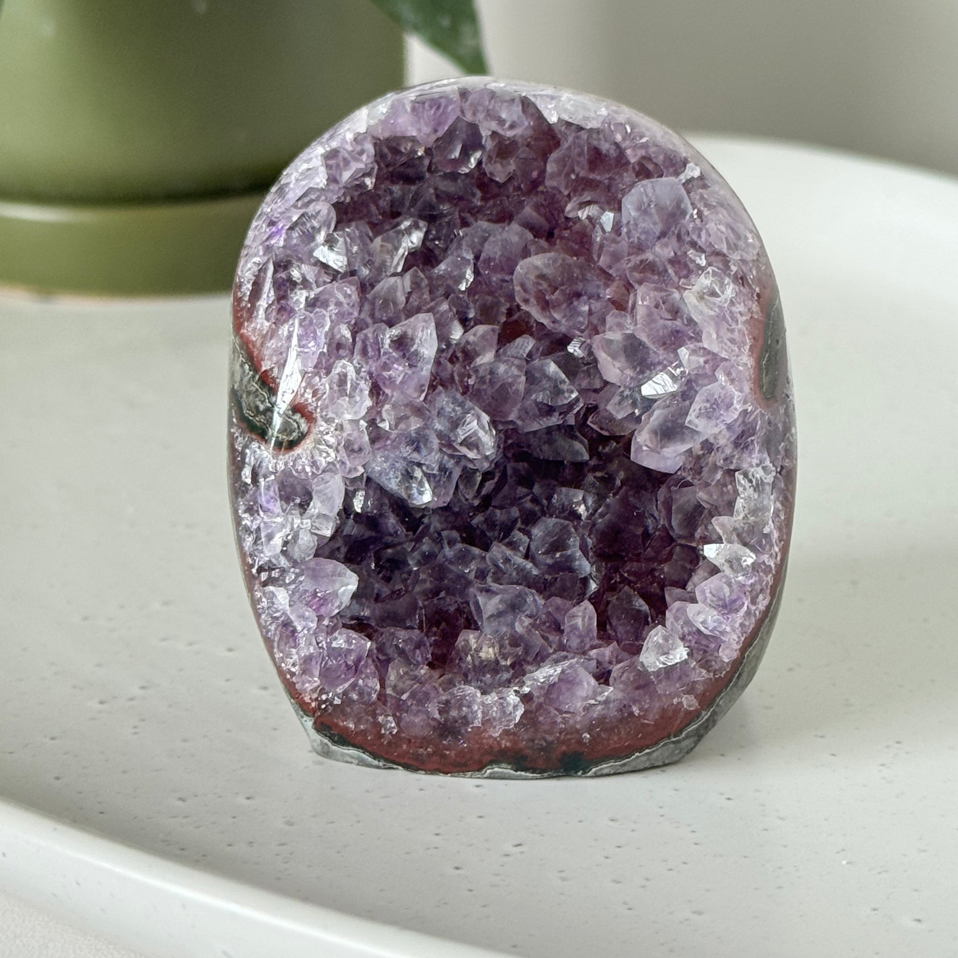 Rainbow Galaxy Amethyst Crystal Cut Base #6