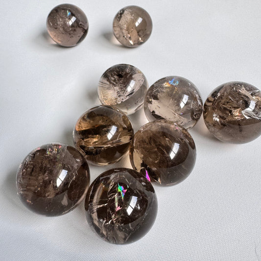 Mini Smoky Quartz Spheres