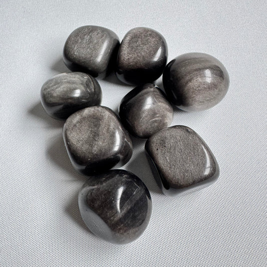 Silver Sheen Obsidian Tumble Stones